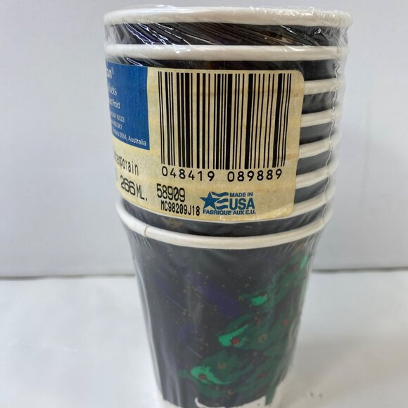 Amscan Holiday Tree 2-Pack 8 Cups 9oz Festive Green Guest Towels Set - Picture 9 of 9